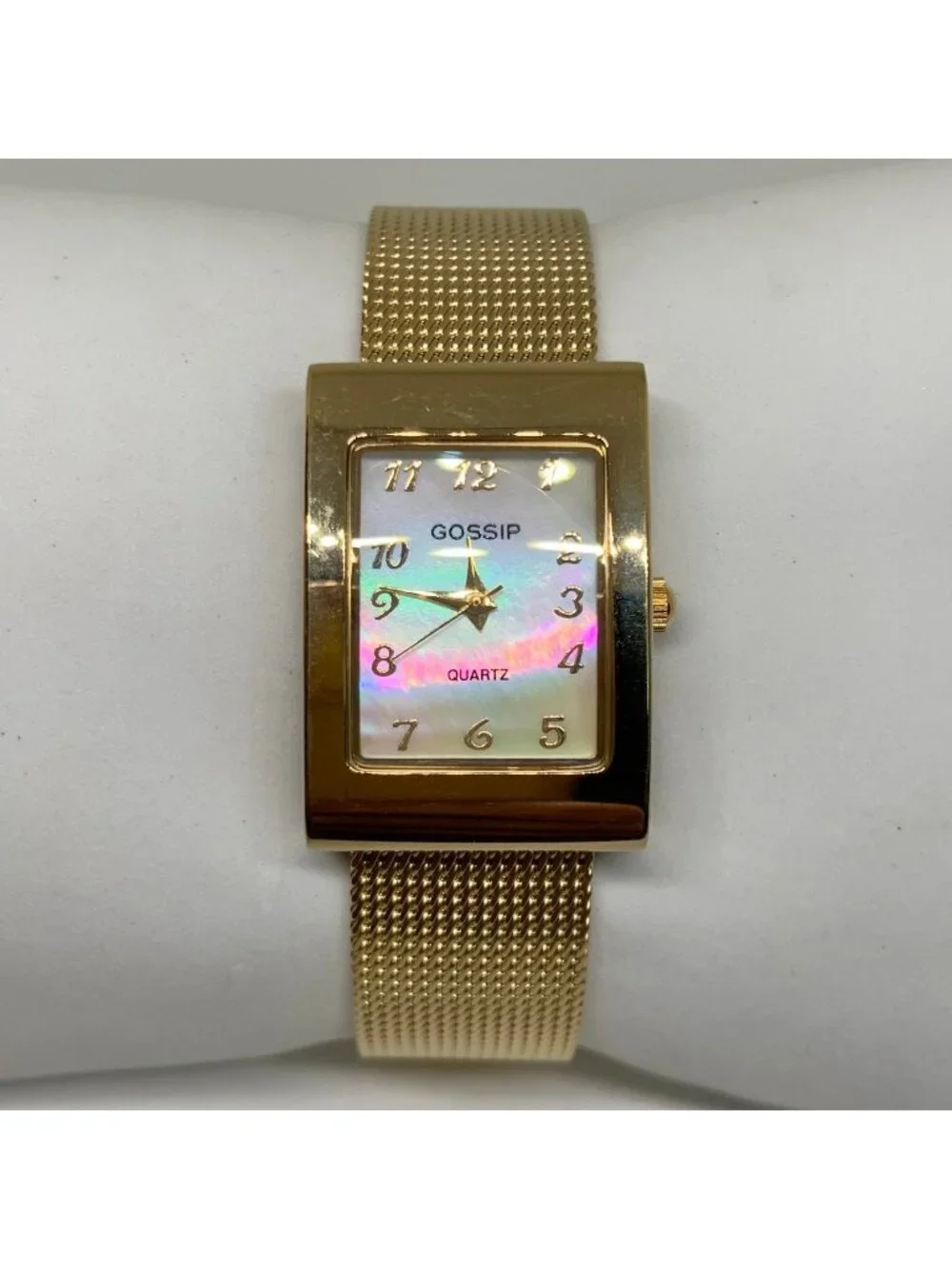 Gossip gold tone women’s watch 21mm quartz analog mesh band running